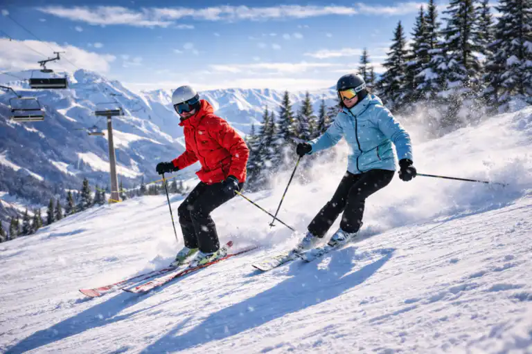 Skiing and snowboarding